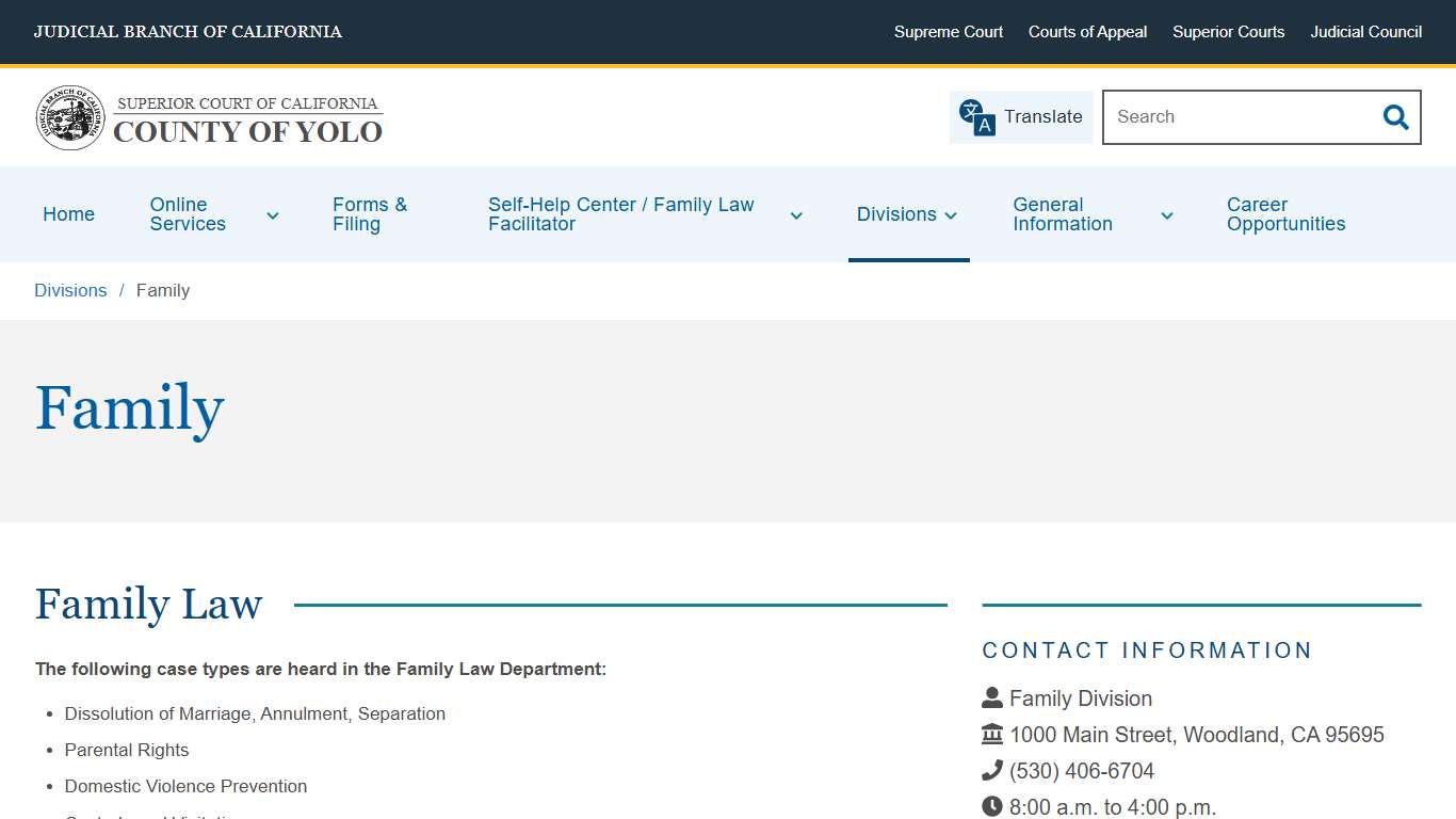 Family | County of Yolo